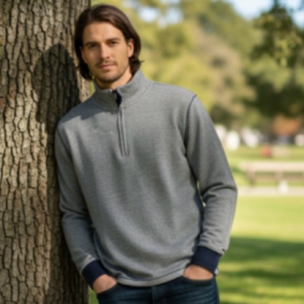 Michael Kors Heather Blue Sport Pullover - Picture 2 of 12